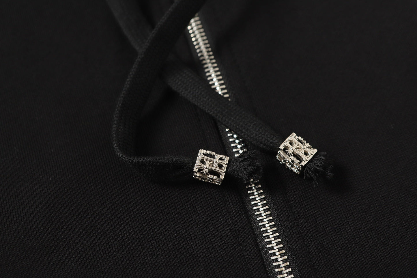 Chrome Hearts Colorful Rhinestone Hoodie - Black Gothic Street Sweatshirt 2608