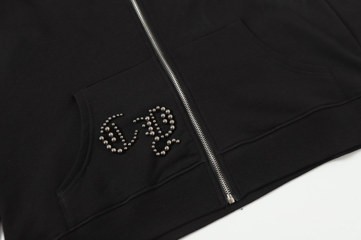 Chrome Hearts Rhinestone Cross Hoodie - Black Gothic Streetwear Sweatshirt 2633