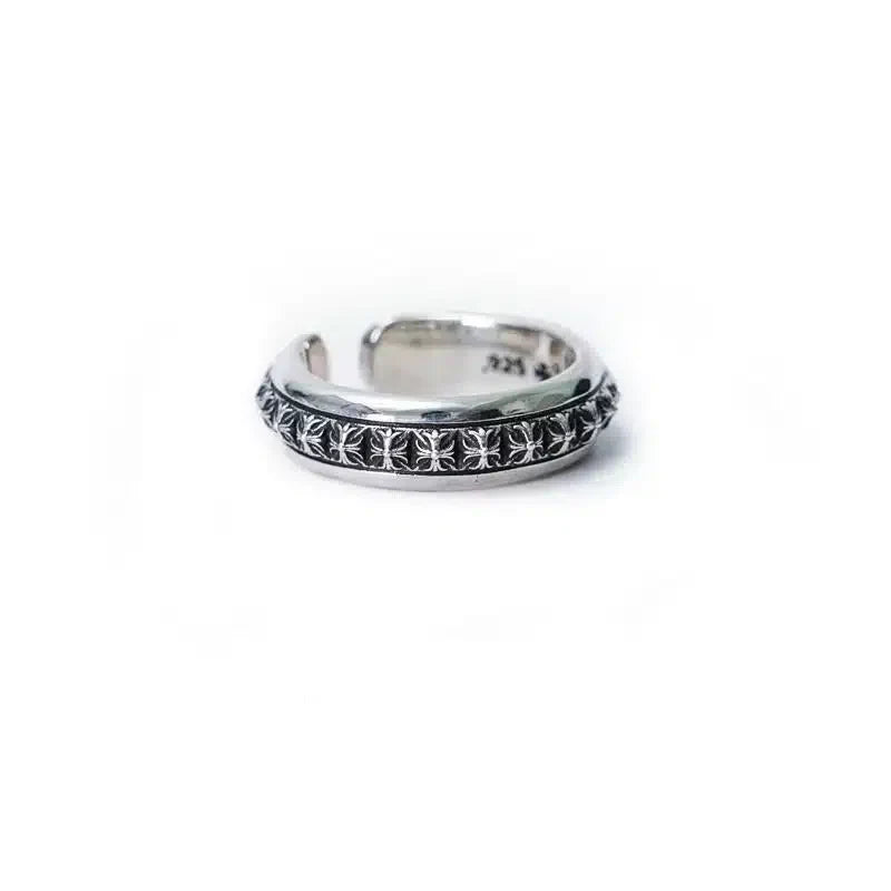 Chrome Hearts PLUS PYRAMID OPEN BAND RING